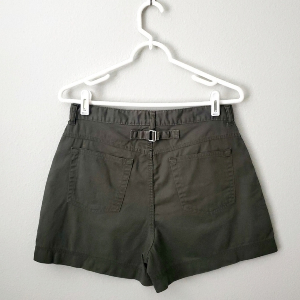 Palmetto's Vintage Army Green High Waisted Boho Festival Shorts, Size 9 - Picture 15 of 16